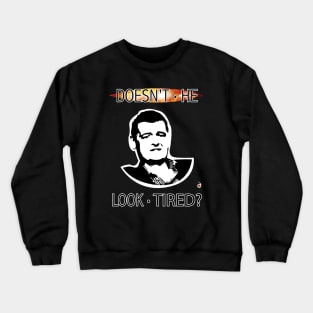 Moffat looks tired (white on dark colors) Crewneck Sweatshirt